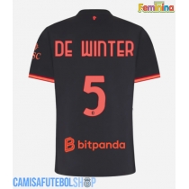 Camisa de time de futebol AC Milan Koni De Winter #5 Replicas 3º Equipamento Feminina 2026-27 Manga Curta